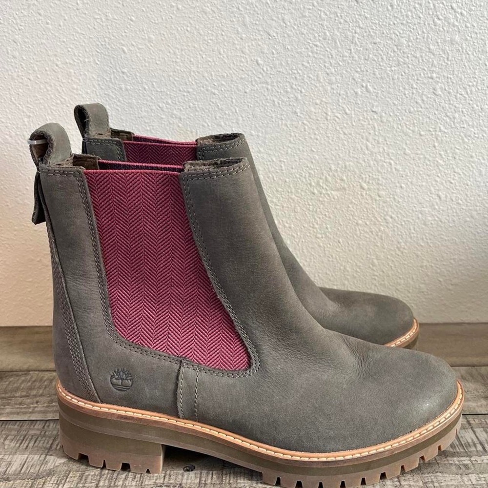 Timberland Chelsea leather boots flex herringbone fisherman boots 10